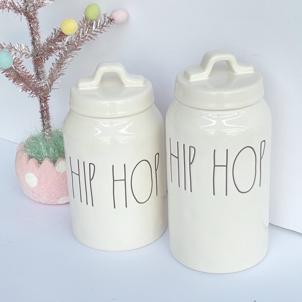 NWT Rae Dunn Set 2 Hip Hop Easter canisters